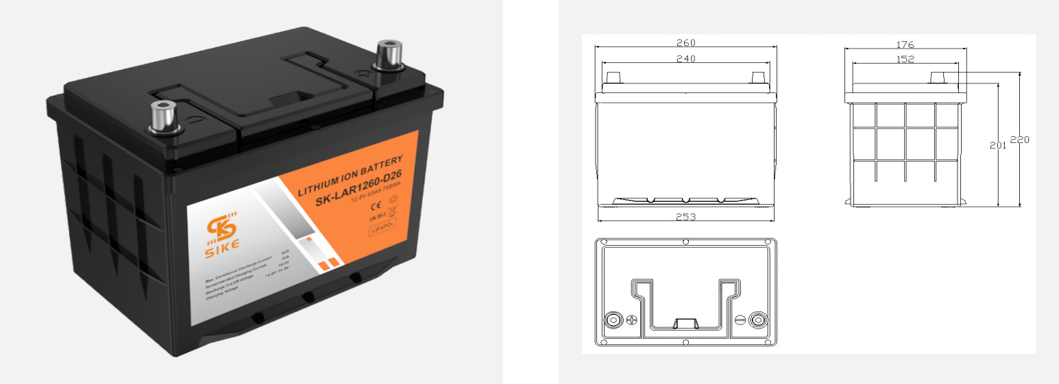 12V group 24 lithium car battery