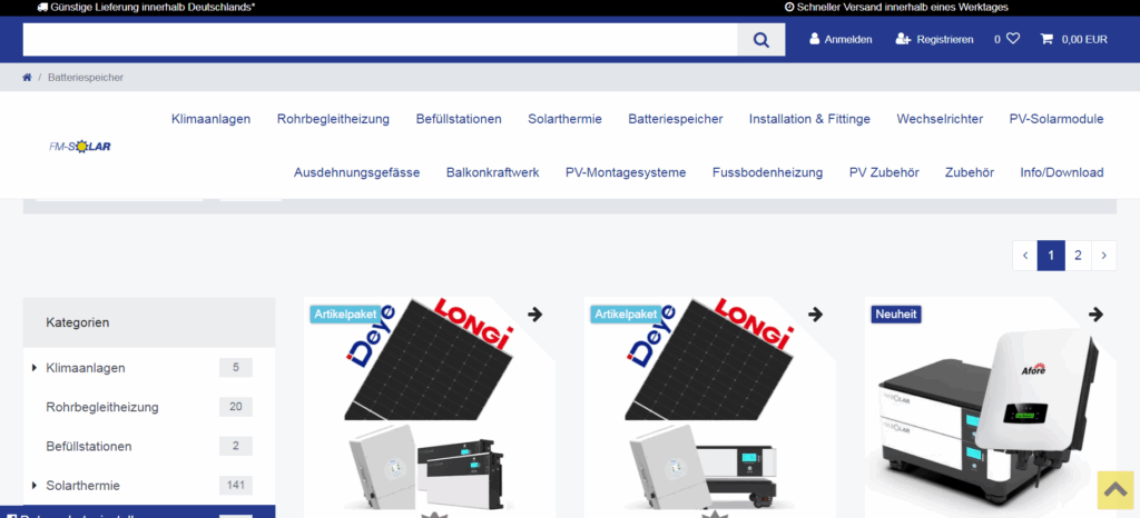 FM solar Lithium Batterien 