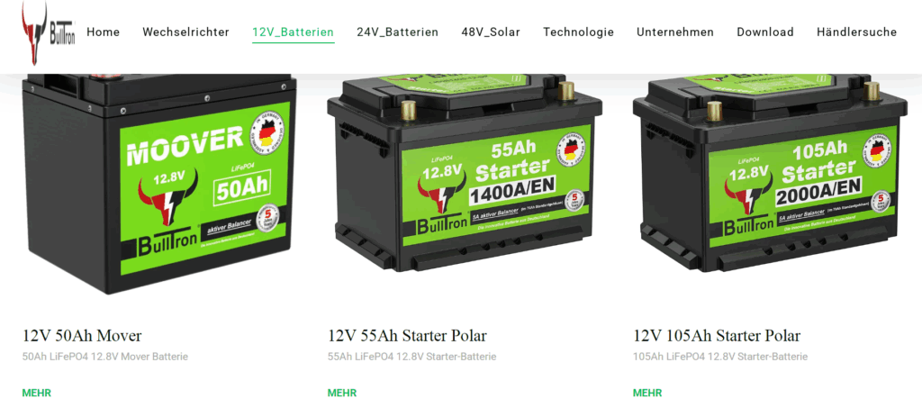 Lithium Batterien bulltron 